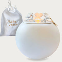 Orchid Urn for Loved ones [Keepsake Size] Handmade - White