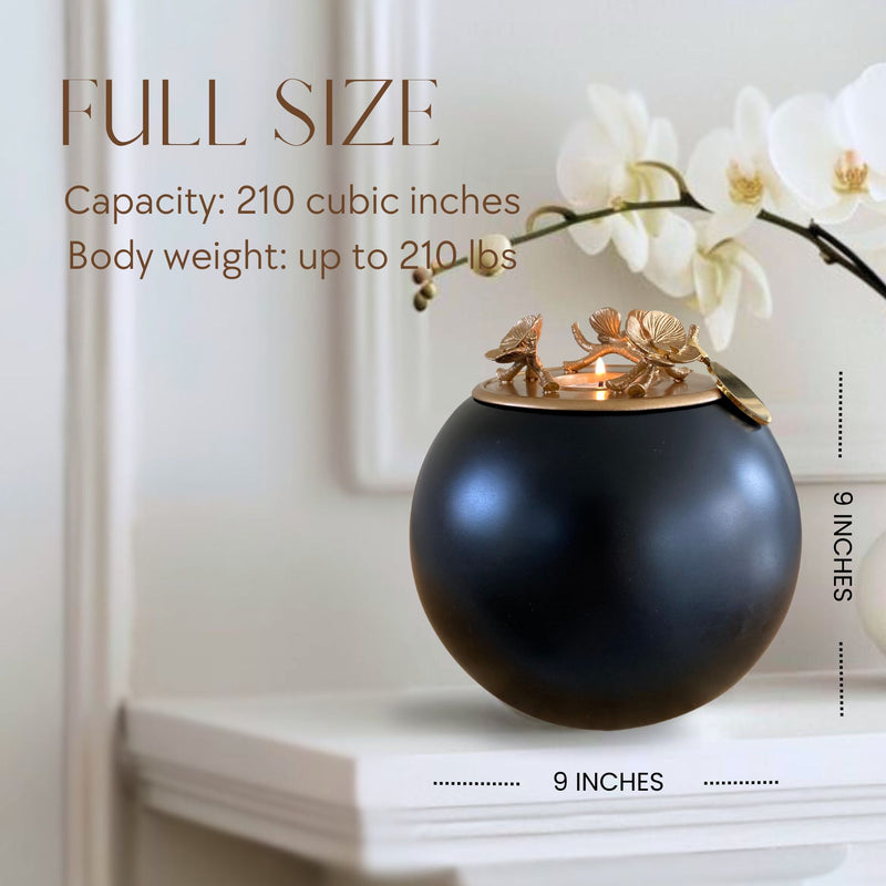 Orchid Urn for Loved ones [Full-Sized] Handmade - Onyx Gold