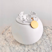 Orchid Urn for Dog & Pet Ashes - Handmade - White