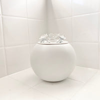 Orchid Urn for Loved ones [Keepsake Size] Handmade - White