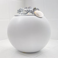 Orchid Urn for Loved ones [Keepsake Size] Handmade - White Gold